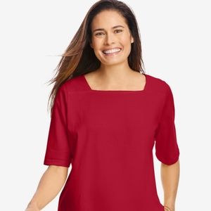 Woman Within short sleeves size 2x 26/28 Red